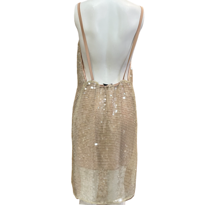 Abito corto in paillettes con schiena scoperta FELEPPA