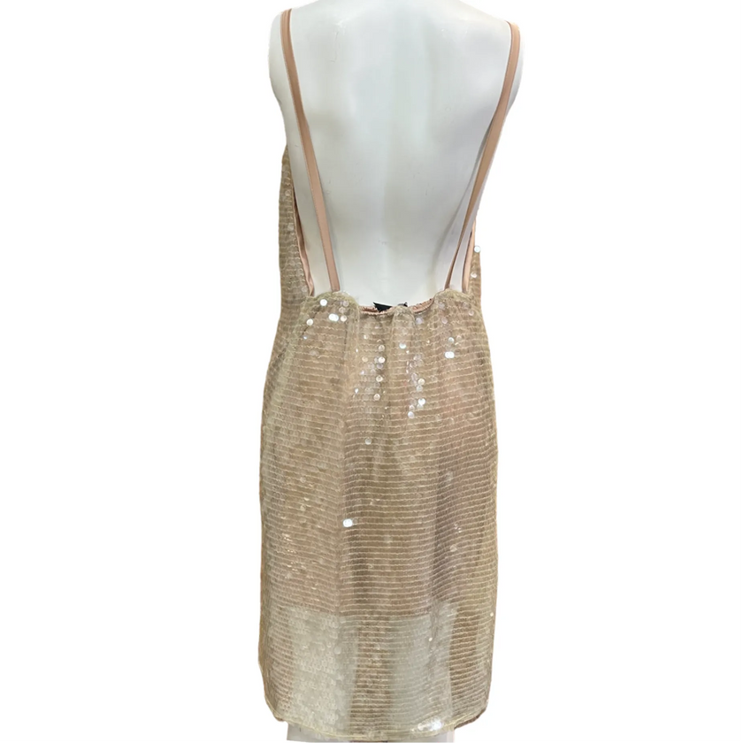 Abito corto in paillettes con schiena scoperta FELEPPA