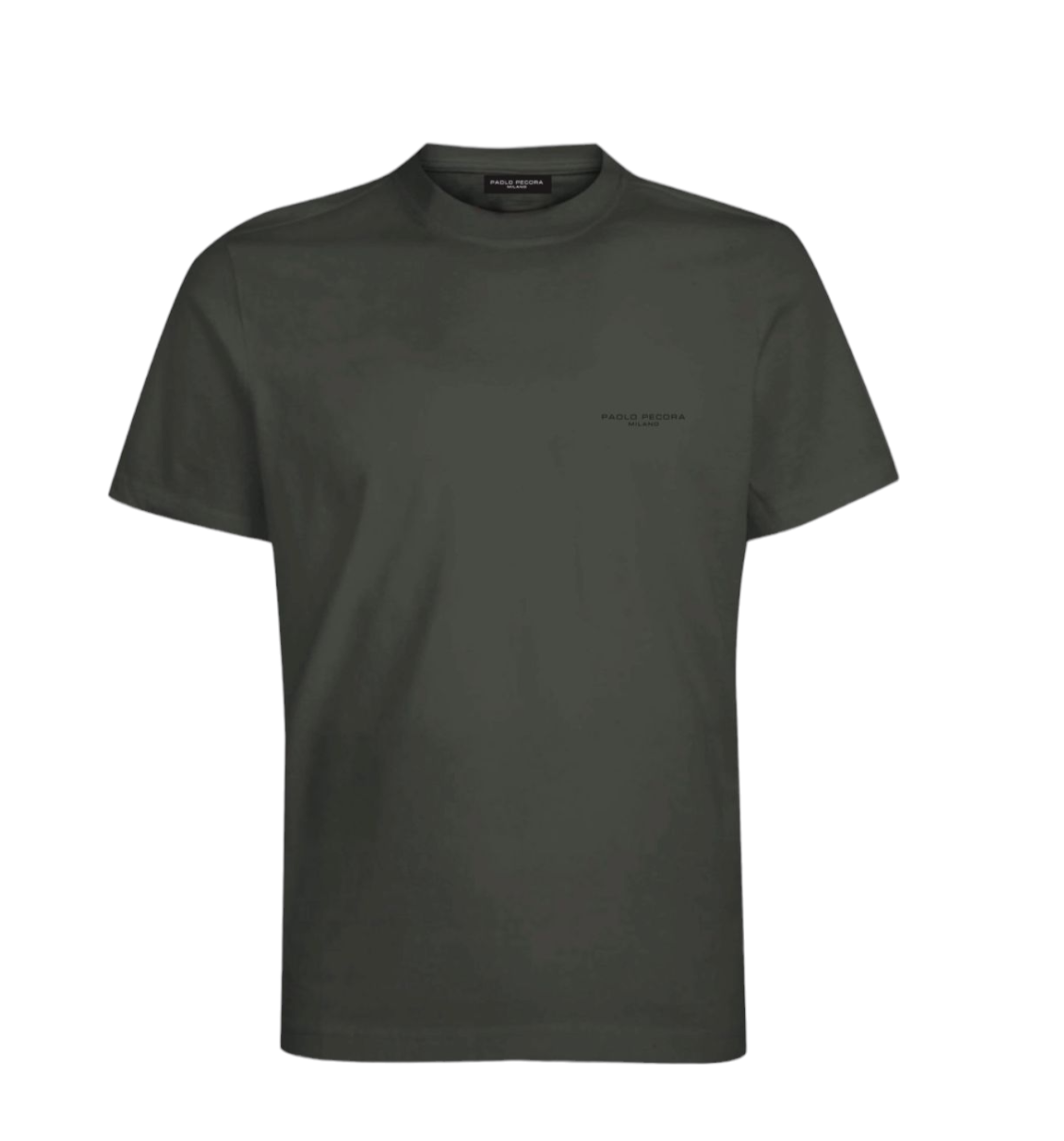 T-Shirt giro collo fit regolare con logo PAOLO PECORA