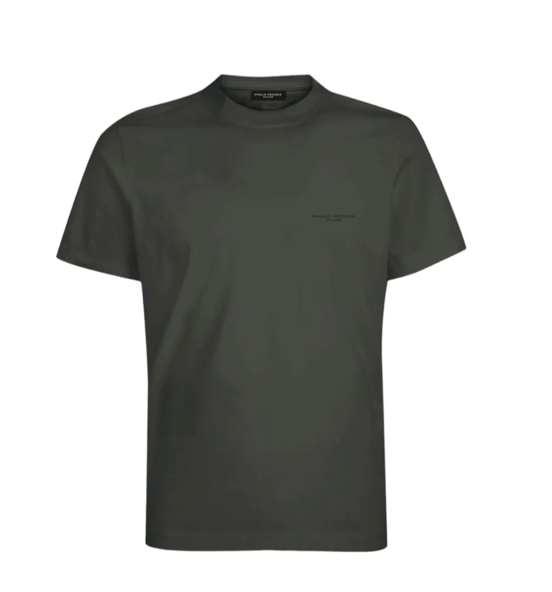 T-Shirt giro collo fit regolare con logo PAOLO PECORA