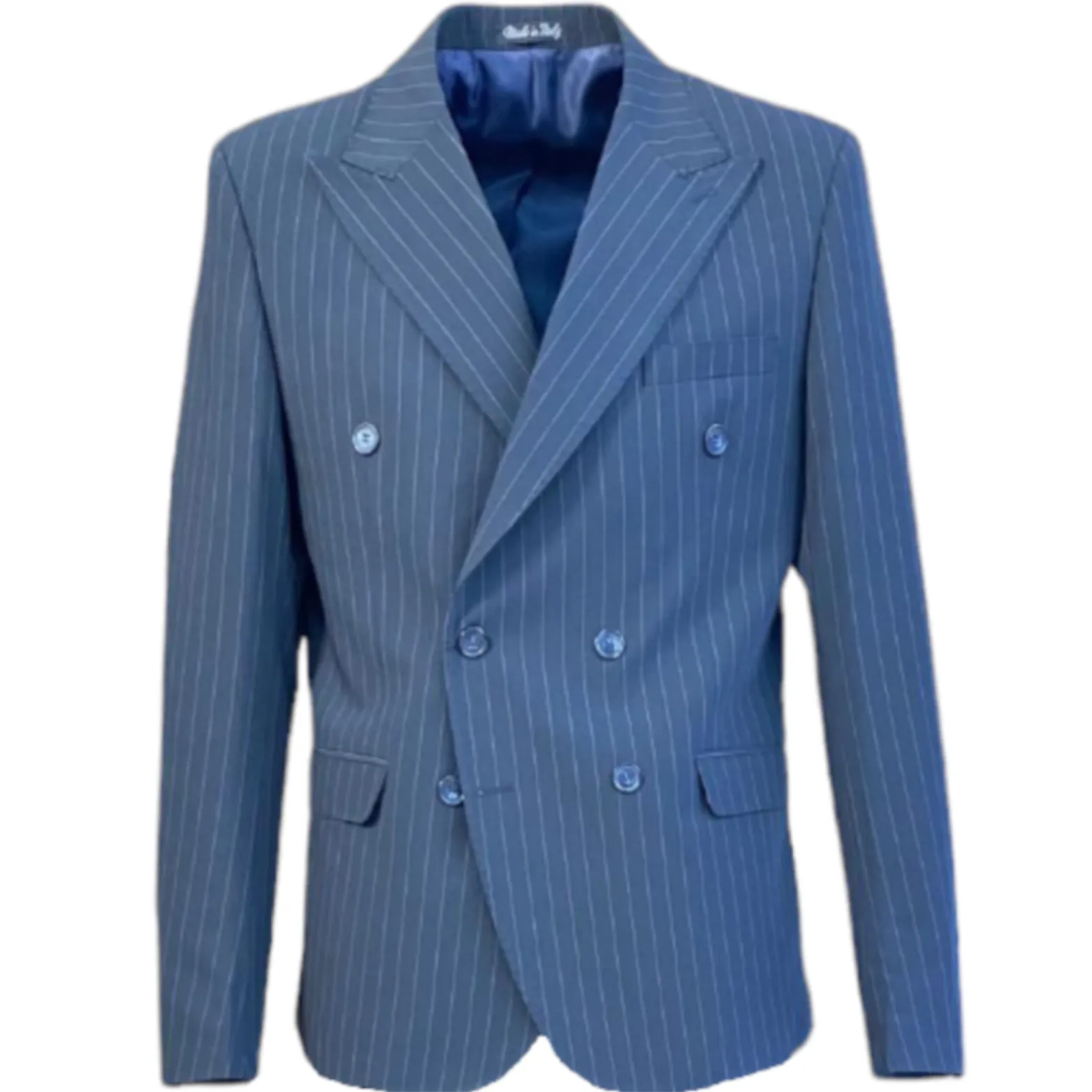 Abito Doppio Petto Rigato con pantalone modello regolare ELIO SANTINI