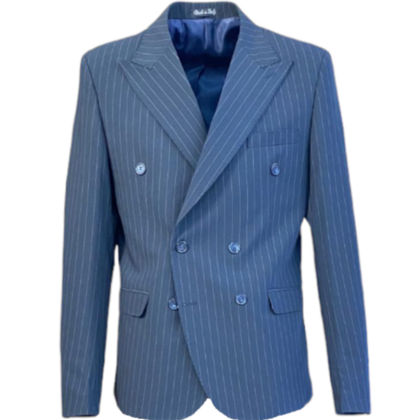 Abito Doppio Petto Rigato con pantalone modello regolare ELIO SANTINI