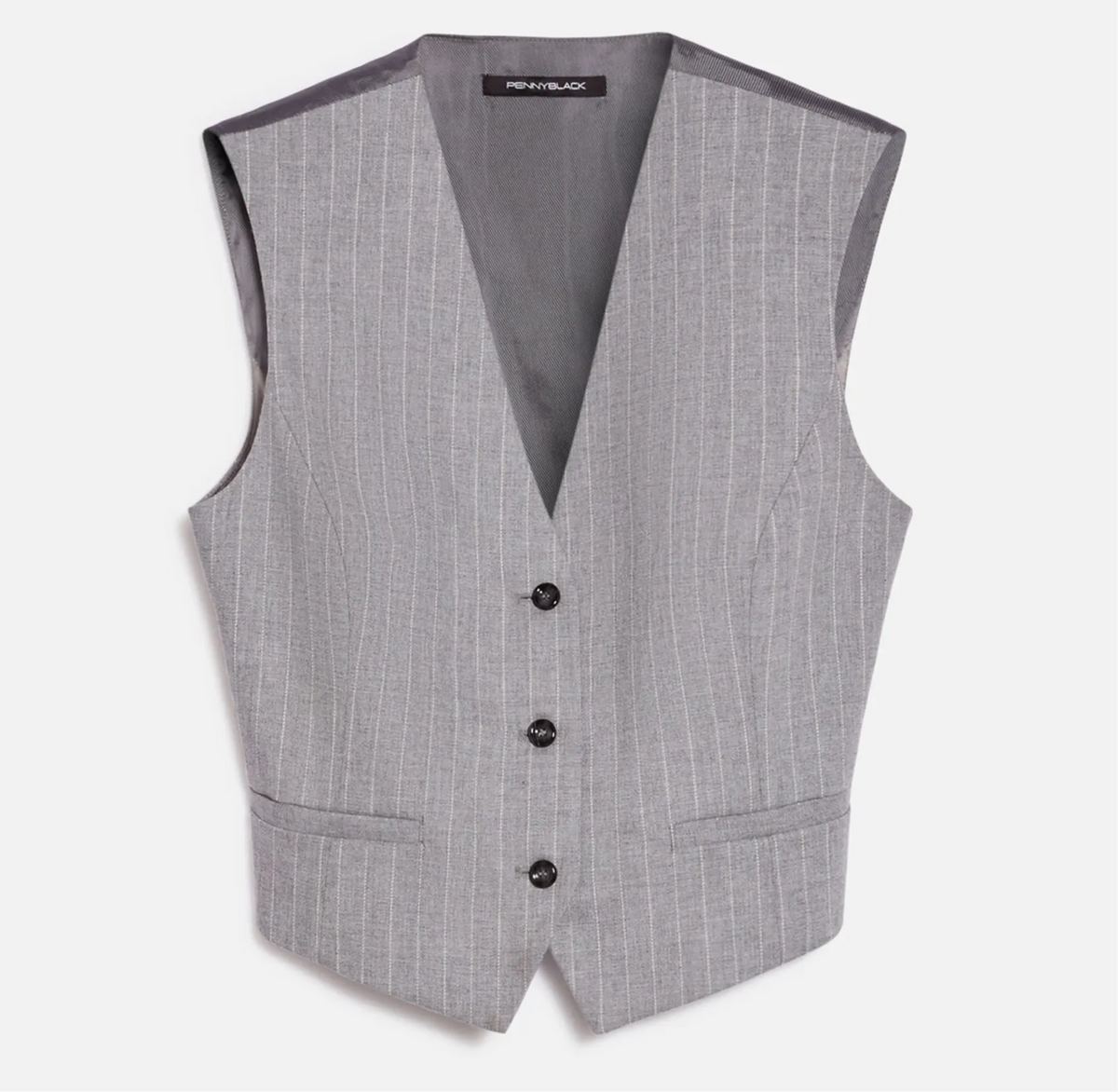Gilet Slim a Disegno Gessato PENNYBLACK