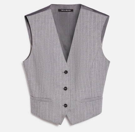Gilet Slim a Disegno Gessato PENNYBLACK