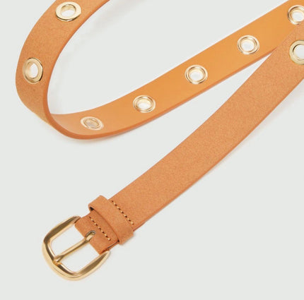 Cintura in eco-pelle con fibbia dorata