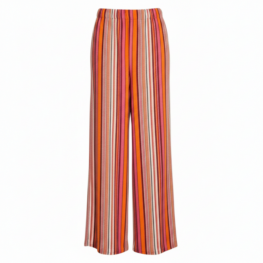 Pantalone Lungo Rigato Multicolor con Elastico