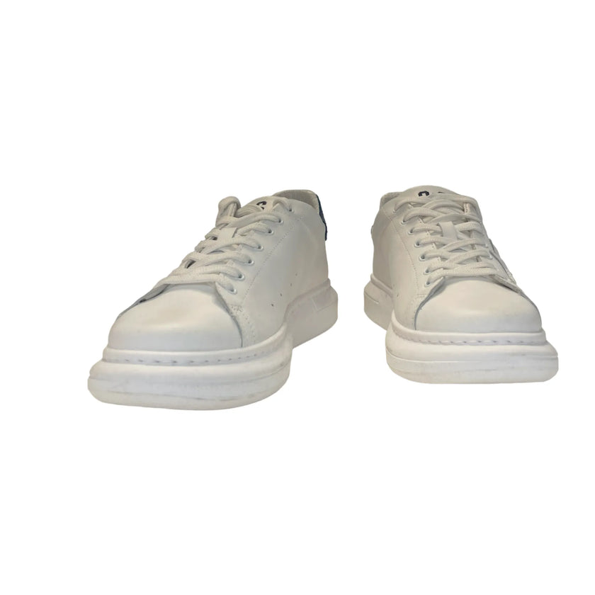 Sneakers 2SU306-007 con dettagli 2 STAR, Bianco — vista retro/laterale | WEMAX