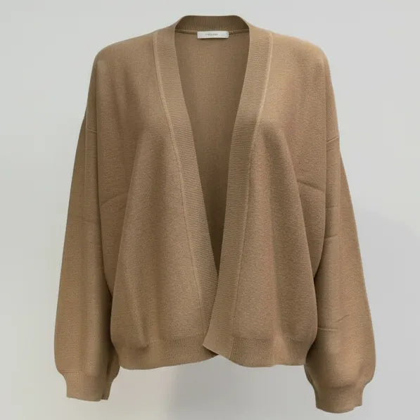 Cardigan aperto con maniche a palloncino