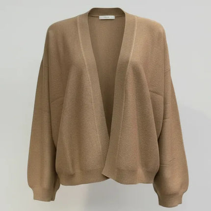 Cardigan aperto con maniche a palloncino