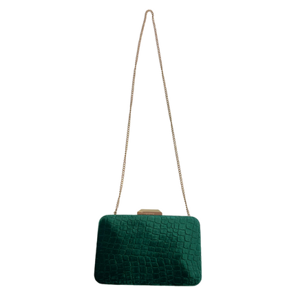 Borsa clutch in velluto stampato