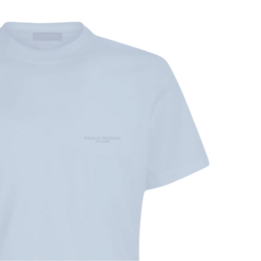 T-Shirt giro collo fit regolare con logo PAOLO PECORA