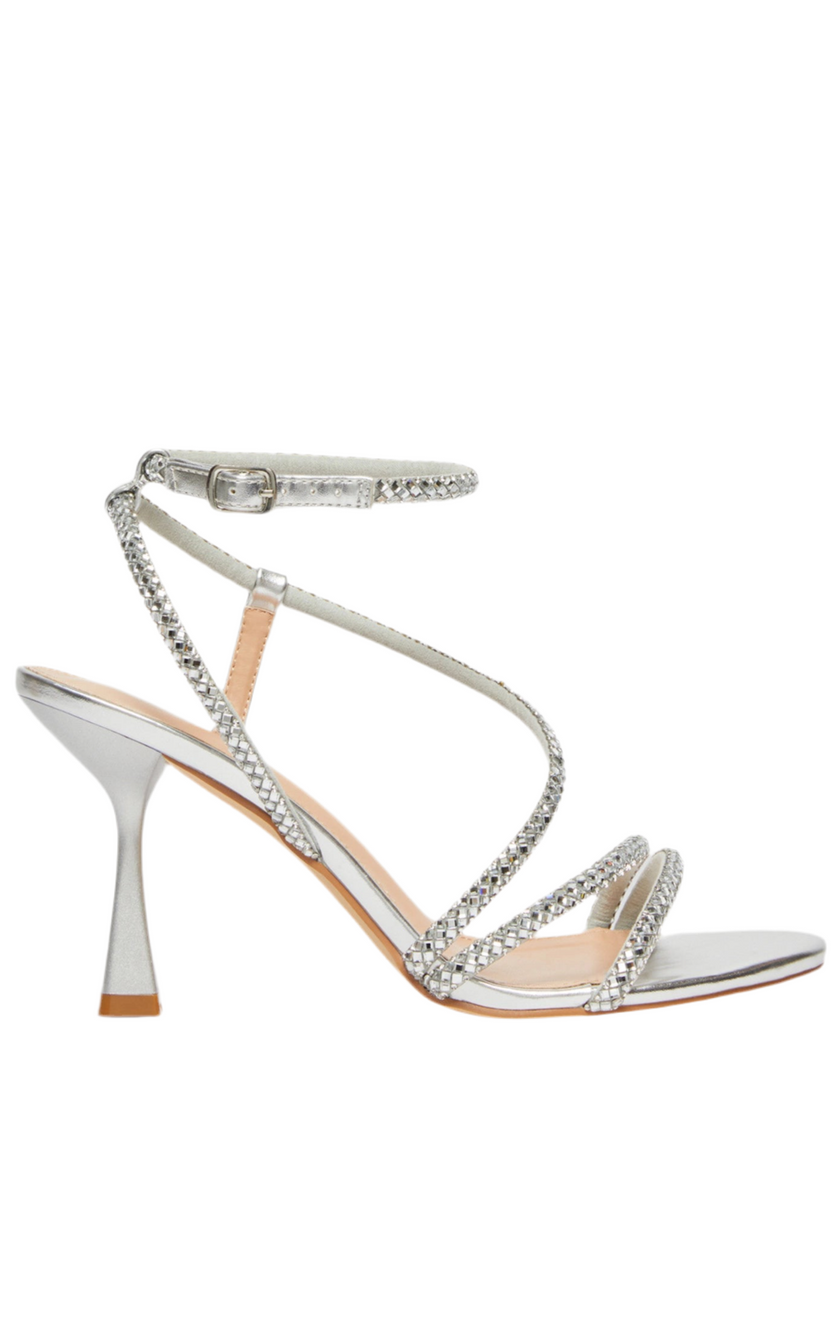 Sandalo A Fascia Swarovski con Tacco PENNYBLACK