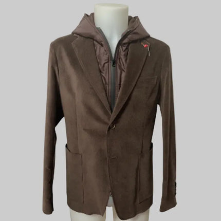 Giacca GI55 Monopetto 2bottoni Cappuccio e Pettorina Staccabile