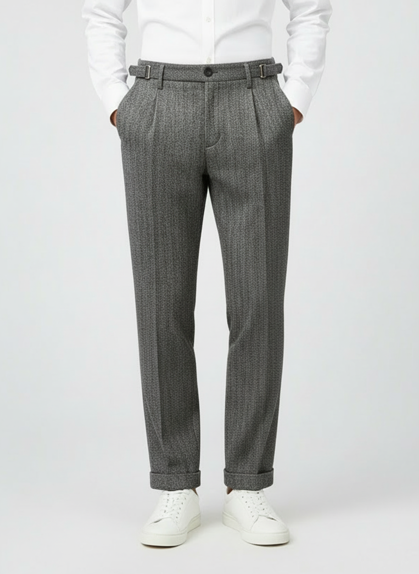 PANTALONE 2651R Volo SPIGATO CON FIBBIE