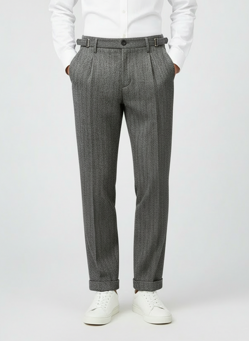 PANTALONE 2651R Volo SPIGATO CON FIBBIE