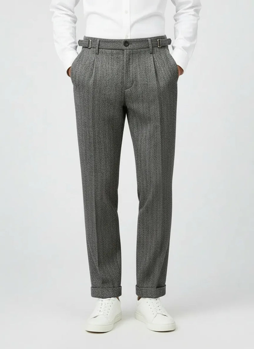 PANTALONE 2651R Volo SPIGATO CON FIBBIE ALTATENSIONE — dettaglio tessuto | WEMAX