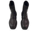 Stivaletto in pelle con elastico sul lato e suola a carrarmato PIXY