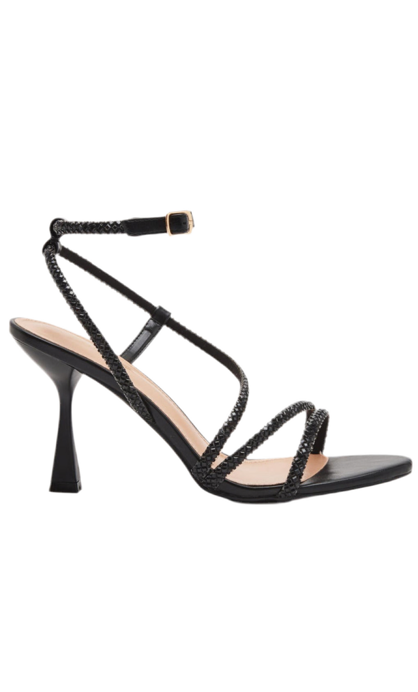 Sandalo A Fascia Swarovski con Tacco PENNYBLACK