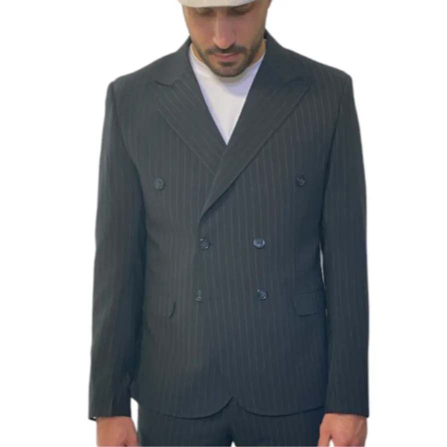 Abito Doppio Petto Rigato con pantalone modello regolare ELIO SANTINI