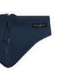 Costume slip elasticizzato con lacci e logo. PAOLO PECORA