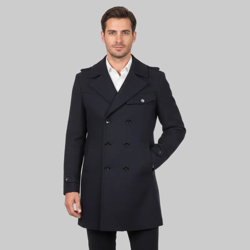 Cappotto 0463106384 Doppio Petto Pattine alle Spalle