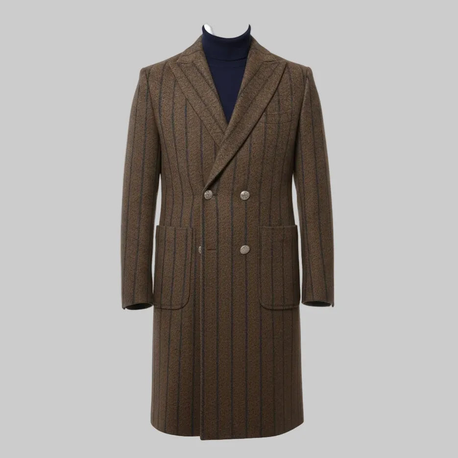 Cappotto BSCT0038LEONE doppio petto a righe