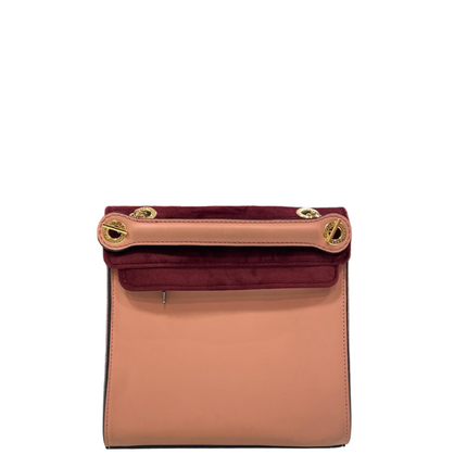 Borsa clutch con manico allungabile