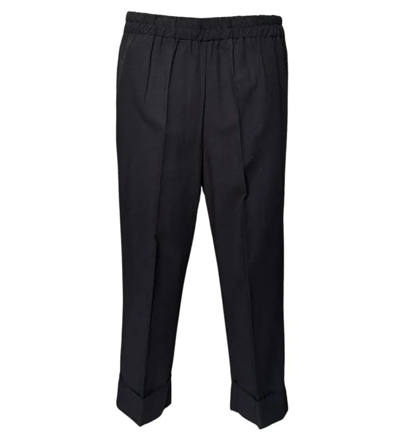 Pantalone 3080G2348 con elastico in vita e risvolto GIULIA VALLI WOMAN