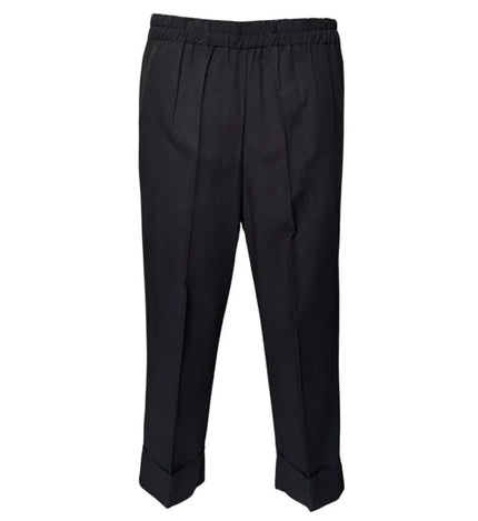 Pantalone 3080G2348 con elastico in vita e risvolto GIULIA VALLI WOMAN