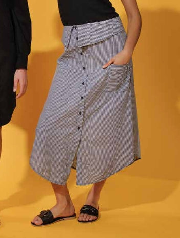 Gonna Midi Modello Camicia KARMA