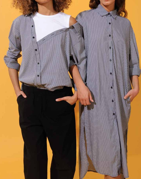 Abito Chemisier Lungo Rigato KARMA