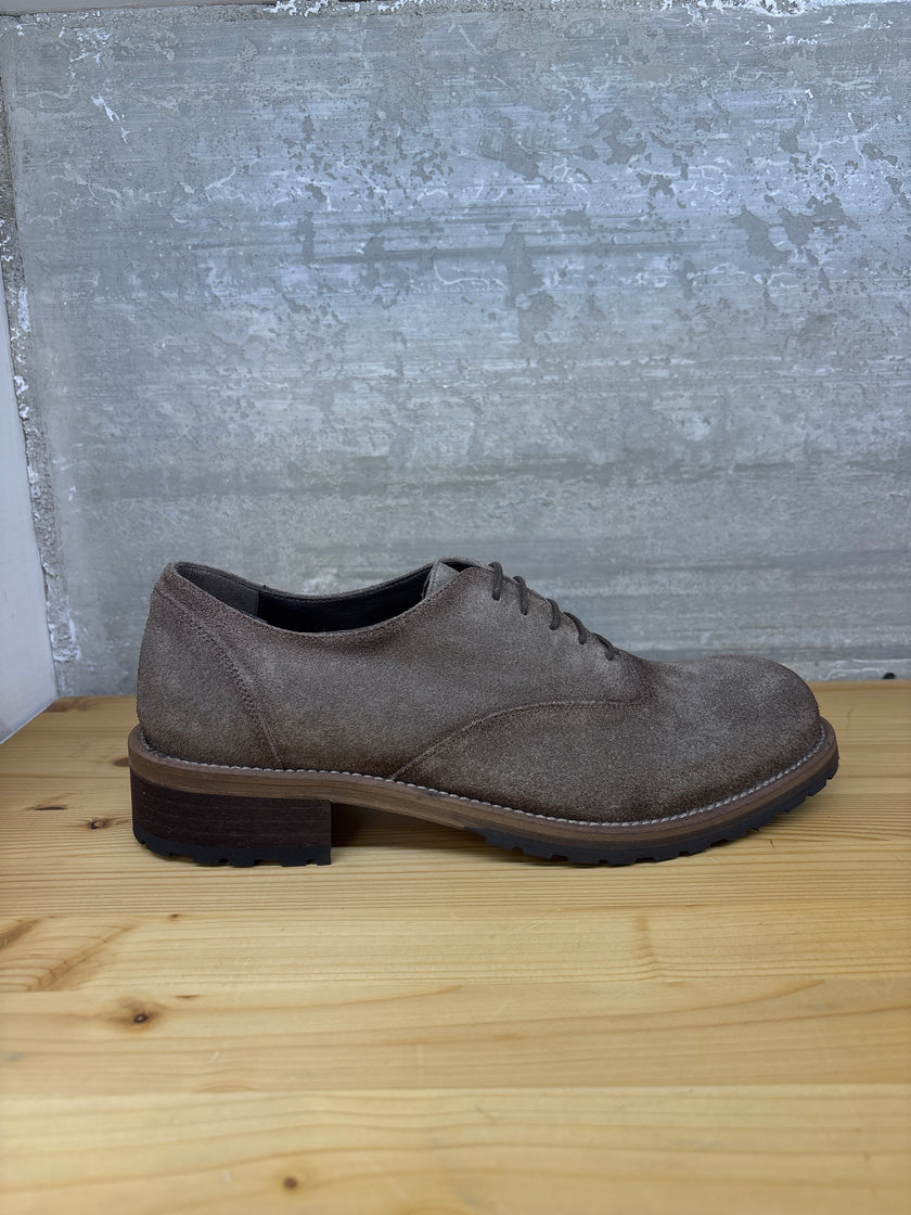 Stringata B31241 derby camoscio crust fiammato