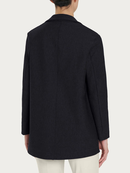 Giacca Destrutturata in Tessuto Jersey Compact