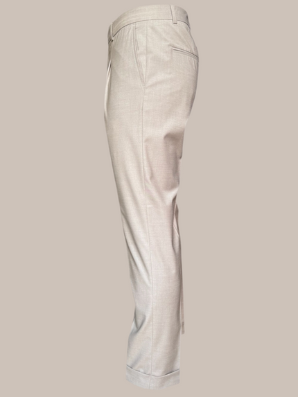 Pantalone in tela con tasche alla francese