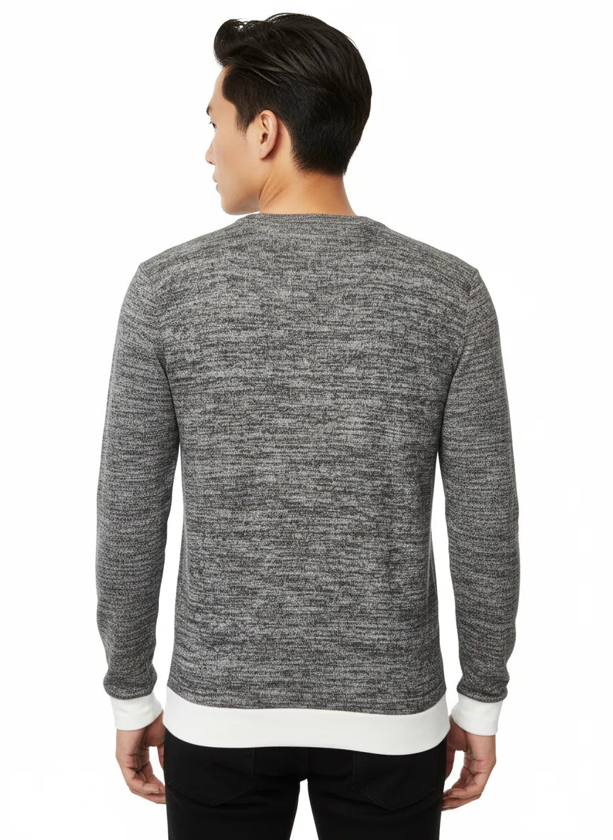 Maglia Giro Collo Micro Trama