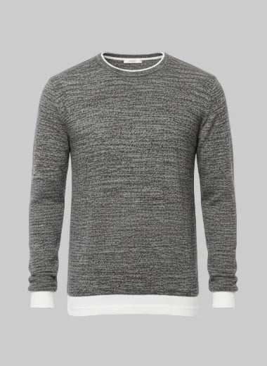 Maglia Giro Collo Micro Trama ALTATENSIONE, Grigio — vista aggiuntiva 1 | WEMAX