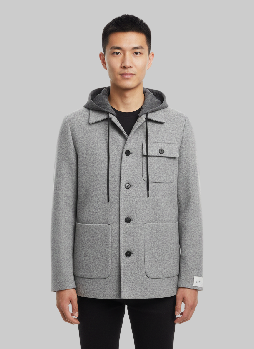 GIUBBINO 770K Talento IN PANNO CON CAPPUCCIO FELPA