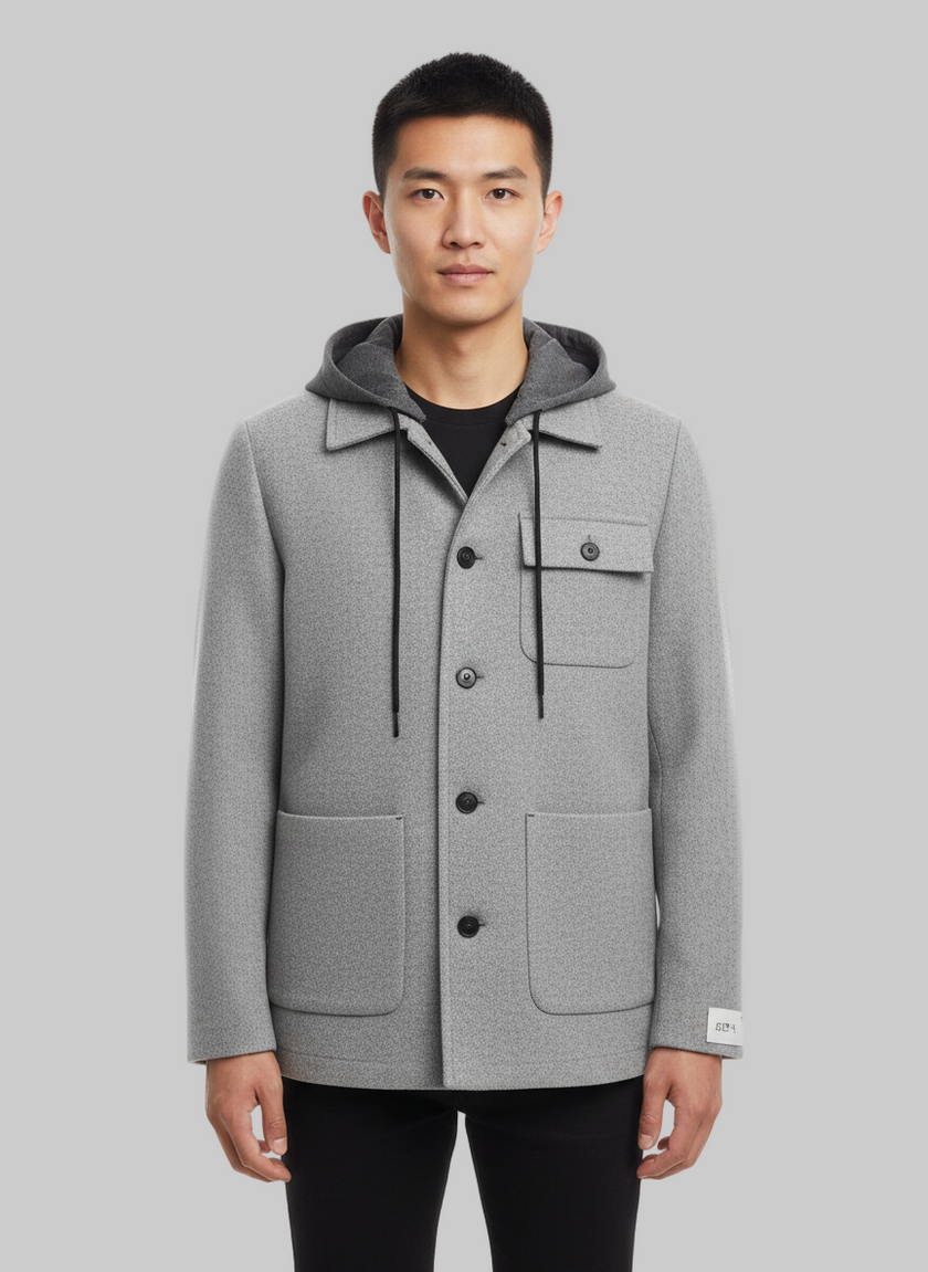 GIUBBINO 770K Talento IN PANNO CON CAPPUCCIO FELPA