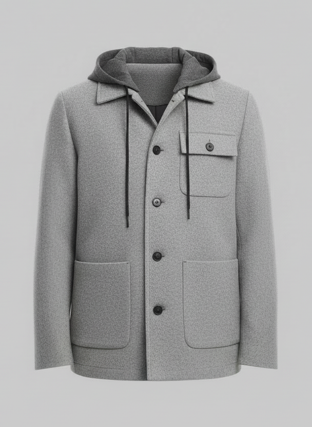 GIUBBINO 770K Talento IN PANNO CON CAPPUCCIO FELPA