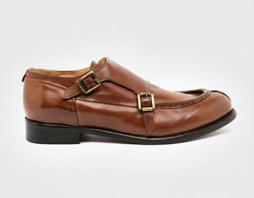 Mocassino In Pelle Con Doppia Fibbia JP/DAVID