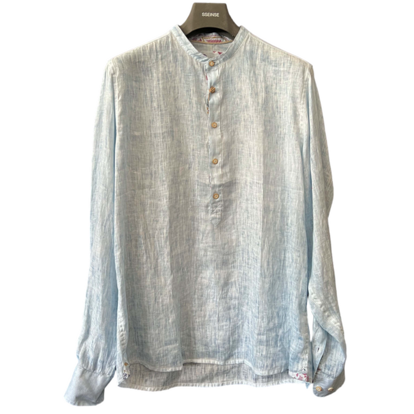 Camicia CE928 in lino con collo coreano SSEINSE