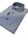 Camicia 390 con motivi floreali a contrasto BOTTEGA ARTIGIANA