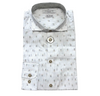 Camicia con motivo a righe e microfantasia HAMAKI-HO