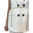 Tailleur con Giacca Smanicata Doppio Petto con Bottoni Neri a Contrasto e Pantalone Ampio EMME MARELLA