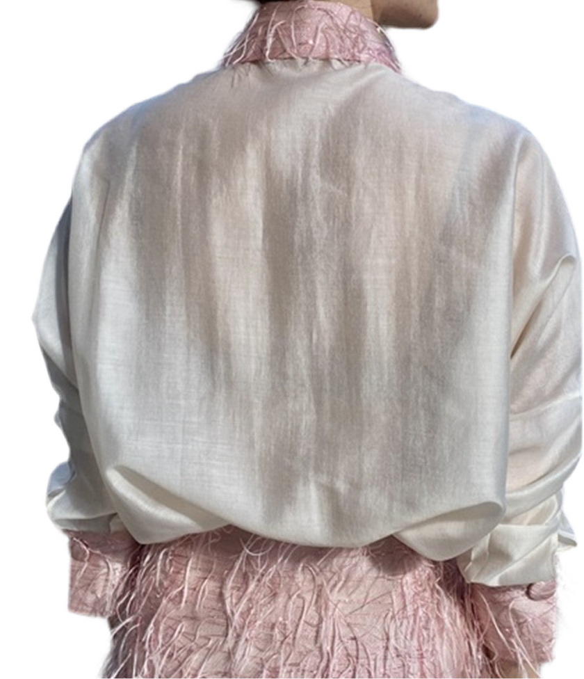 Camicia a Maniche Lunghe con Dettagli in Piume TOLERANCE