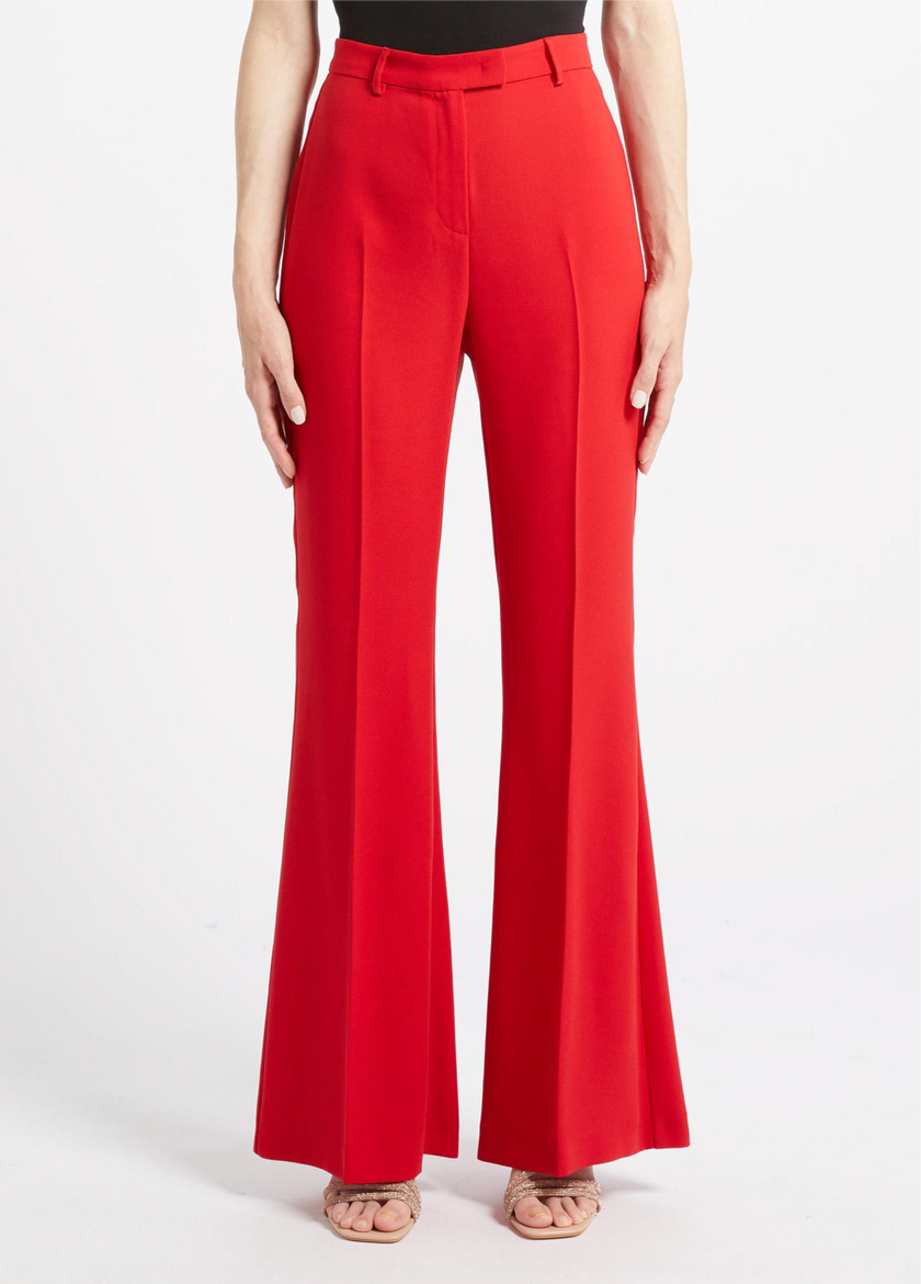 Pantalone taglio flare in envers satin opaco PENNYBLACK