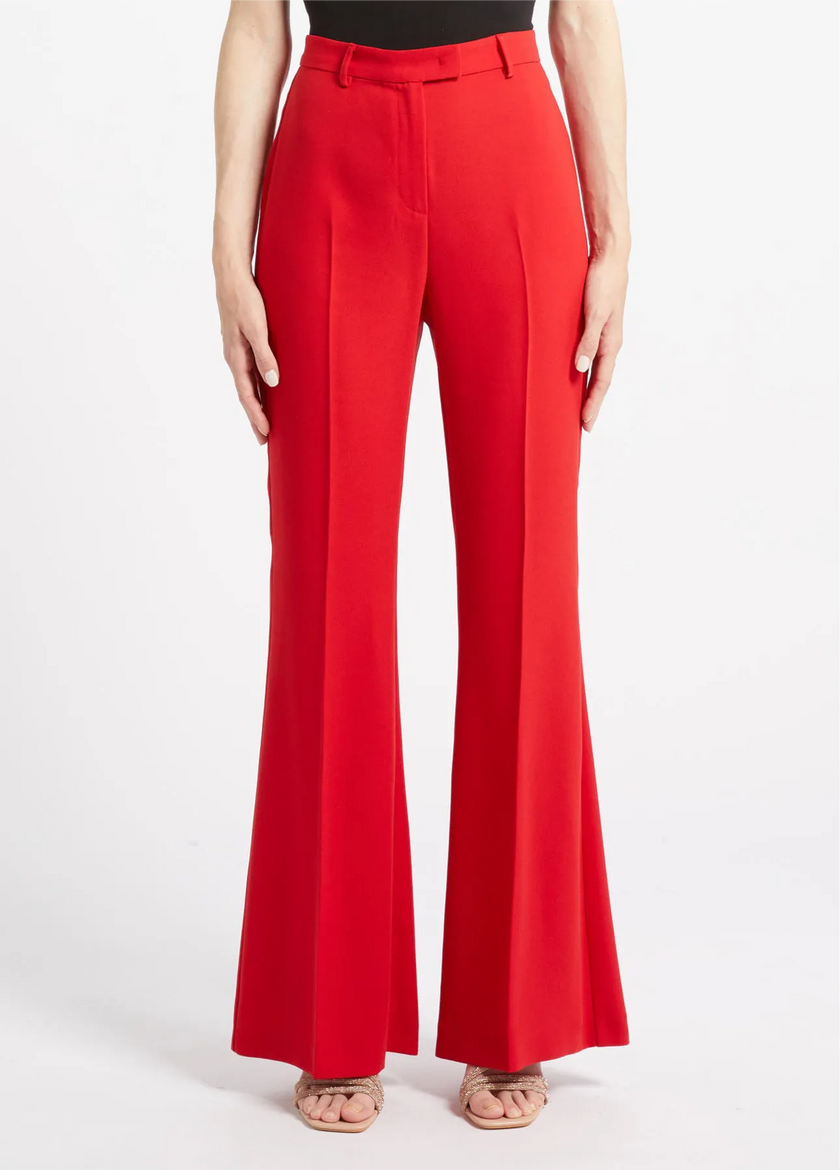 Pantalone taglio flare in envers satin opaco PENNYBLACK
