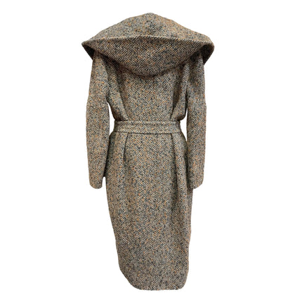 Cappotto Lungo con Cintura In Vita Bottega Martinese — dettaglio tessuto | WEMAX