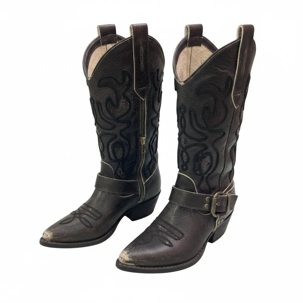 Stivale Donna Camperos in Pelle con Ricami