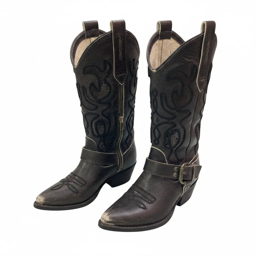 Stivale Donna Camperos in Pelle con Ricami